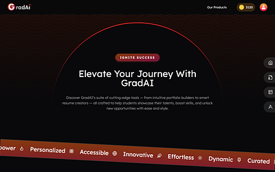Products Page GradAi.in beautiful branding dailyui design graphic design hero illustration landing products ui ux