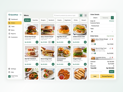 QuickFlow — POS System for Restaurants dashboard pos pos dashboard restaurant pos restaurant system