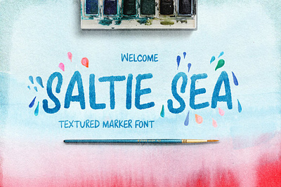 Saltie Sea Digital Font creativeqube digital font font hand drawn font hand writing scipt marker font saltie sea digital font sans serif font script font stamp font typeface uppercase font wedding font
