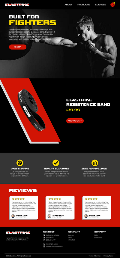 FITNESS LANDING PAGE DESIGN dark theme website fitness fitness website design fitness website ideas landing page design modern website design red color website ui website design website design ideas