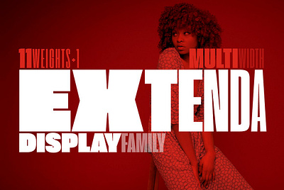Extenda - 12 fonts advertising alternates branding contemporary decorative editorial extenda 12 fonts ligature lowercase newspaper packaging poster sans serif ultracondensed