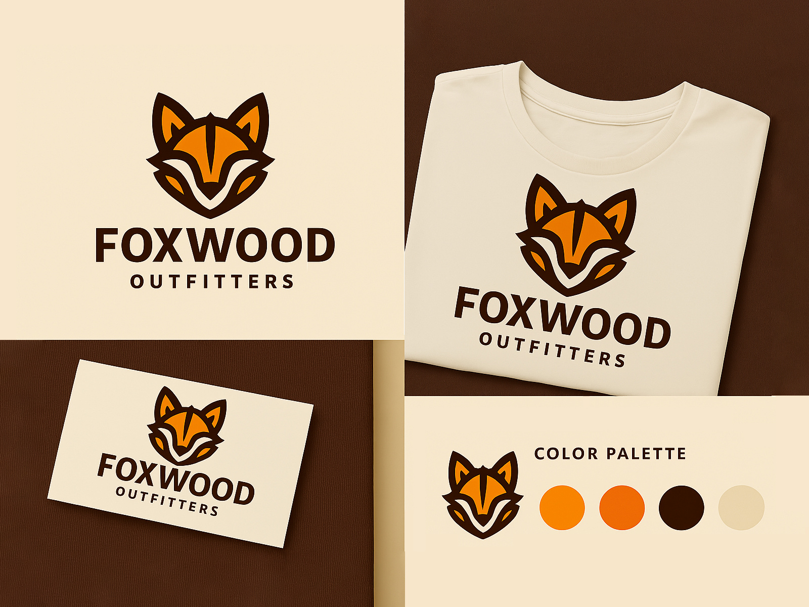 Foxwood Outfitters Logo and Branding Design visual