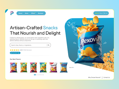 Appetizing Snack Brand Landing Page – Web UI/UX Design" app design app ui figma graphic design landing page ui ux saas dashboard ui designer ui ux designer ux designer ux landing page web design web ui website design