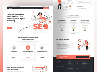 SEO & Digital Marketing Agency Landing Page business growth click through rate conversion focused design digital agency digital marketing landing page lead generation marketing services marketing solutions modern design online marketing seo seo optimization seo services seo template uiux user experience user interface web optimization website design