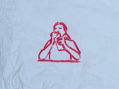 Yogurt Sauce character eating ebsynth lipstick poetry red sauce tissue