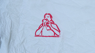 Yogurt Sauce character eating ebsynth lipstick poetry red sauce tissue