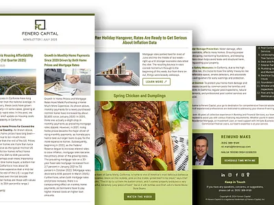FENERO CAPITAL Monthly Editable Email Newsletter design email email design email template fenero capital html email mortgage newsletter newsletter newsletter template responsive email template
