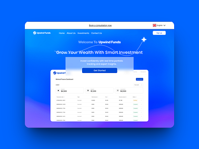 Investment landing page design animation branding build design investment landing page money portfolio typography ui user experience ux vector