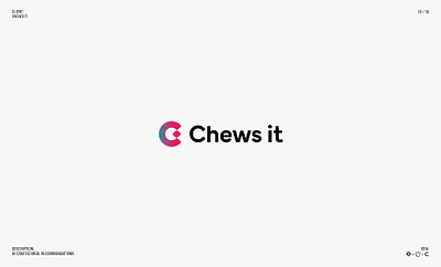 🍽️ Logo for Chews It branding design dribbble graphic design identity logo logotype