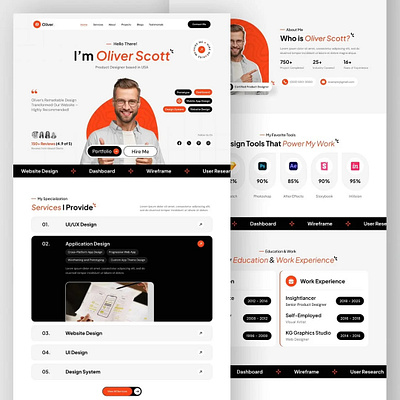 Oliver Scott — Personal Brand Portfolio Website Design animation branding designer figma graphic design graphic designer landing page logo motion graphics portfolio portfolio website ui uiux web design web designer website design website designer wix website wordpress wordpress website