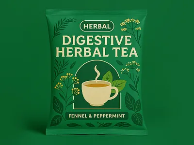 Digestive Herbal Tea — Wellness in Every Sip 3d animation branding graphic design logo motion graphics ui