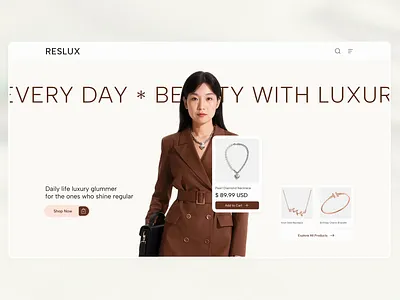 RESLUX - Jewelry E-commerce Website Design accessories boutique ecommerce ecommerce website fashion accessories jewellery jewelry brand jewelry branding jewelry store jewelry website luxury luxury ecommerce luxury ecommerce website online jewelry store premium website design