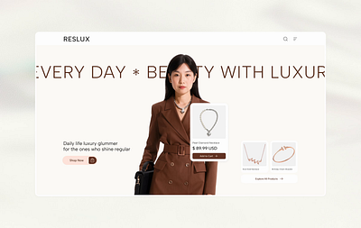 RESLUX - Jewelry E-commerce Website Design accessories boutique ecommerce ecommerce website fashion accessories jewellery jewelry brand jewelry branding jewelry store jewelry website luxury luxury ecommerce luxury ecommerce website online jewelry store premium website design