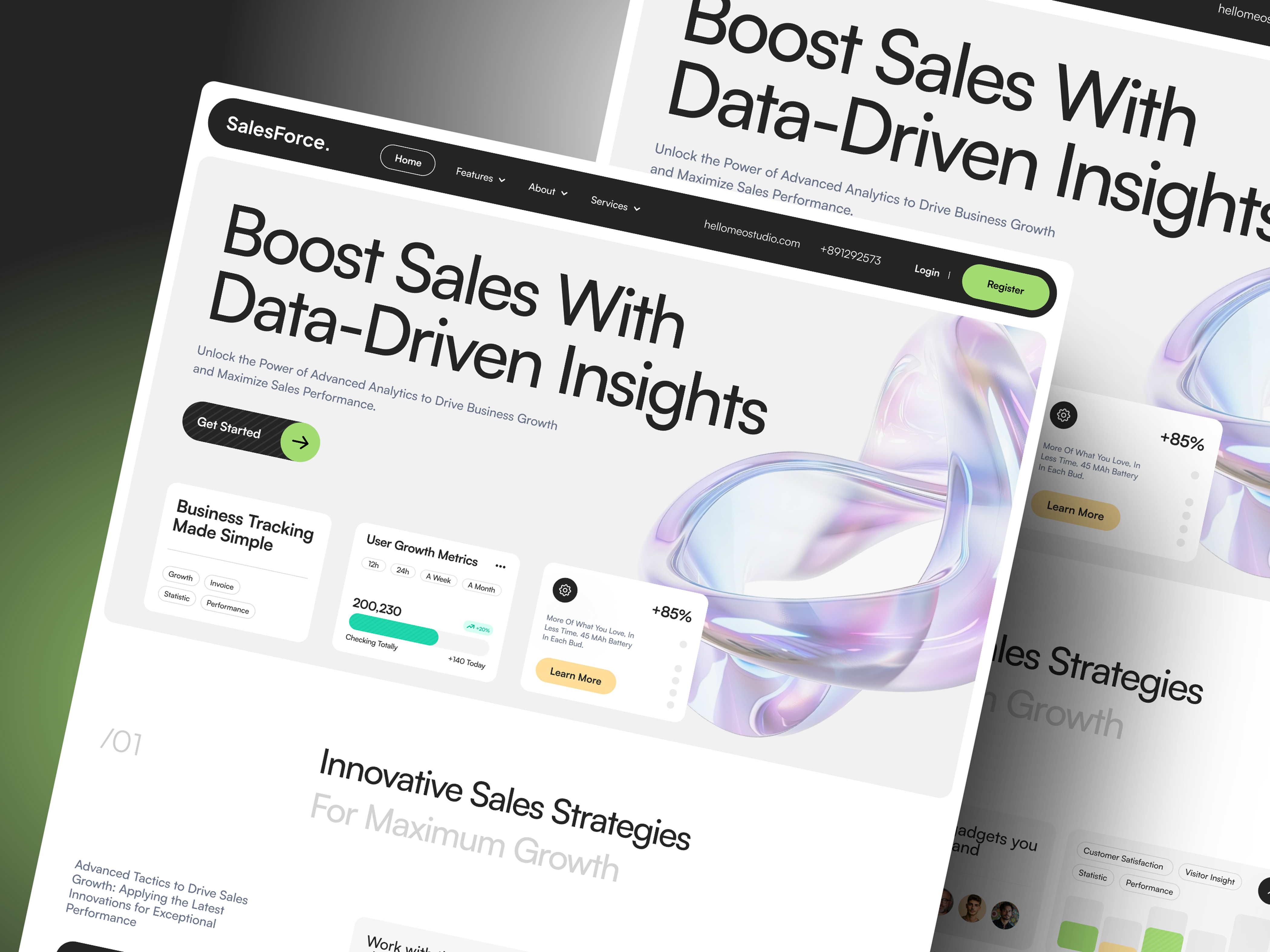 Example of Custom Landing Page Design & Development