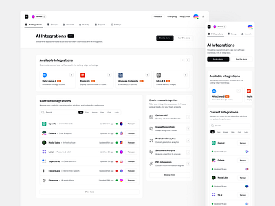 AI Integrations ai ai app ai integration ai model app design apps dev dev app integration product design ui ui design ux design