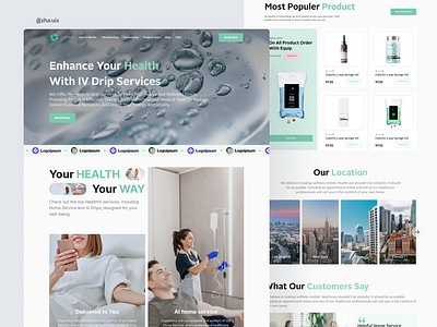 HealthIV – Online Healthcare & IV Drip Services Website design health ui uiux ux website