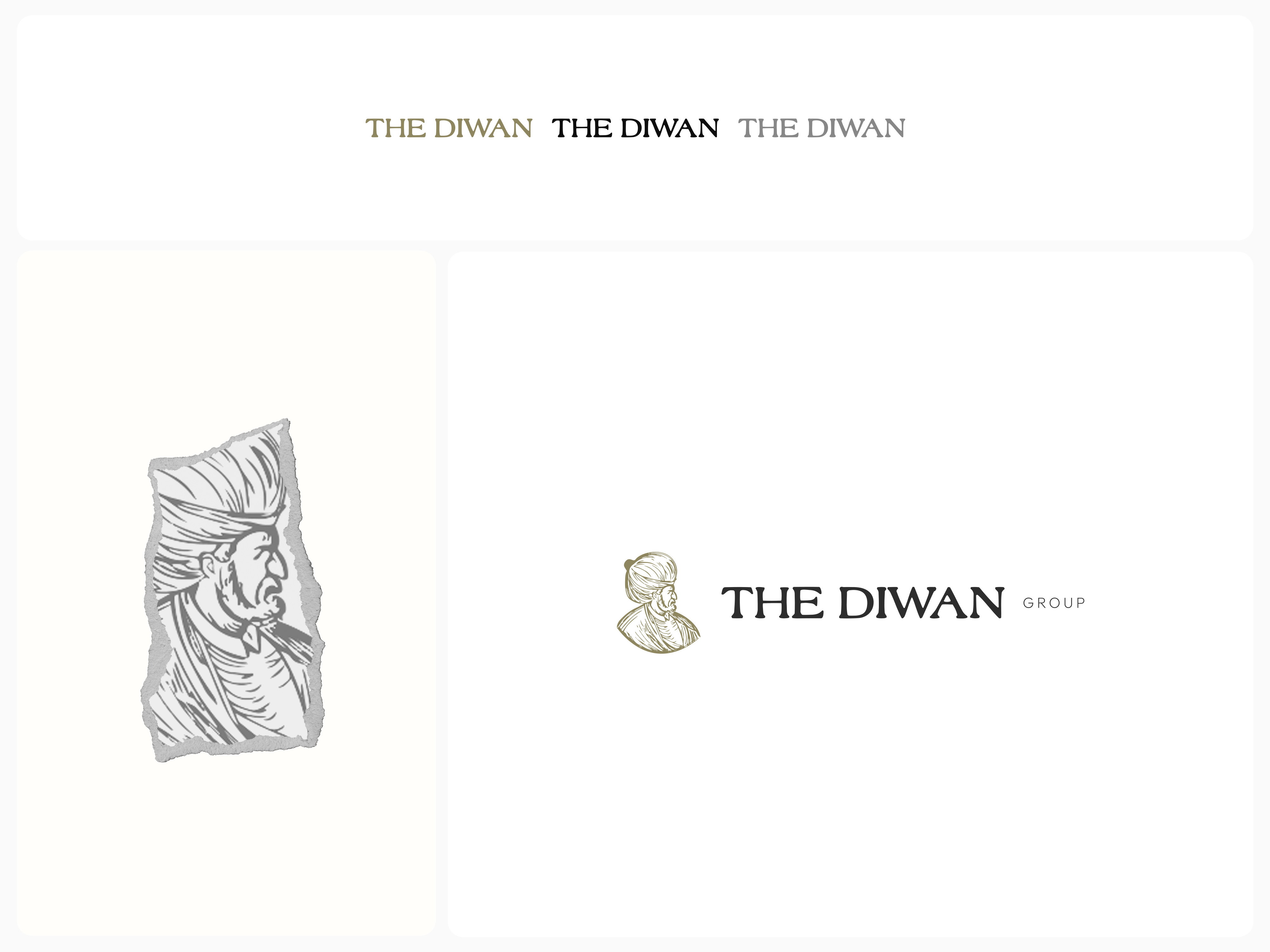 The Diwan Group - Identity Overview branding culturalbranding design design art designer diwan graphic design identity illustration lineart logo logodesign logomark luxurybranding portrait logo sophisticateddesign typography ui vintage