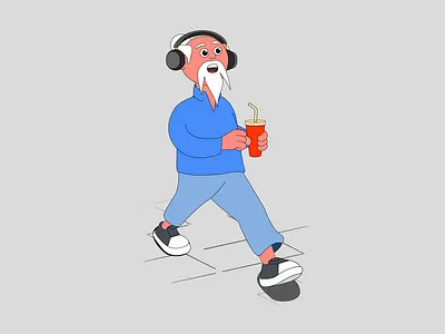 Monk Walking after effects character character animation illustration mascot motion graphics