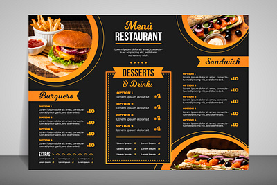 RESTAURANT MENU DESIGN TEMPLATE 3d branding graphic design illustration logo motion graphics ui vector