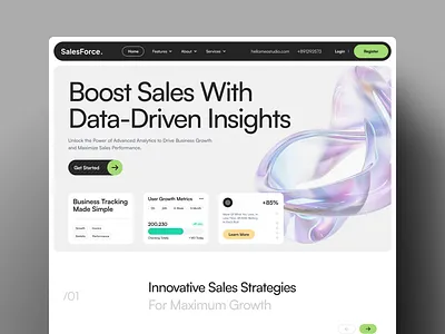 SalesForce – SaaS Landing Page Design crm landing page homepage landing landing page design management landing page product design saas saas landing page saas landing page design saas product sales landing page sales management landing page sales page services ui design web design website design