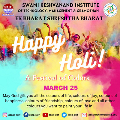 Holi Post graphic design