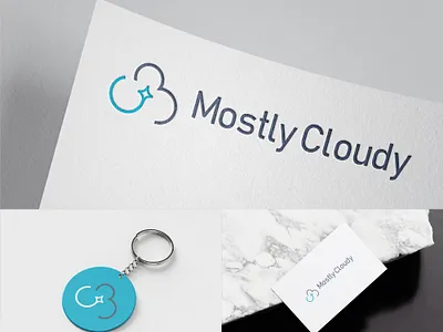 Mostly Cloudy Logo Design. brand designer branding graphic designer logo desinger