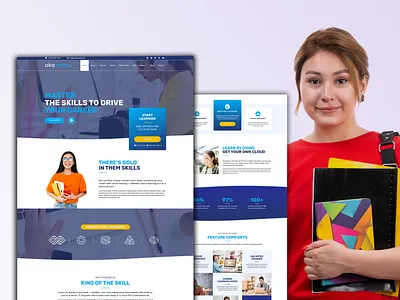 Modern Education Design – WordPress + Elementor design design website education platform education website elearning template elementor elementor website logo online course ui responsive web design school website design teacher website web design website design wordpress