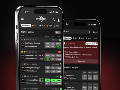 Sport Betting Aggregator aggregator ai application betting dark football gambling inspiration leagues match results sport spread ui ux