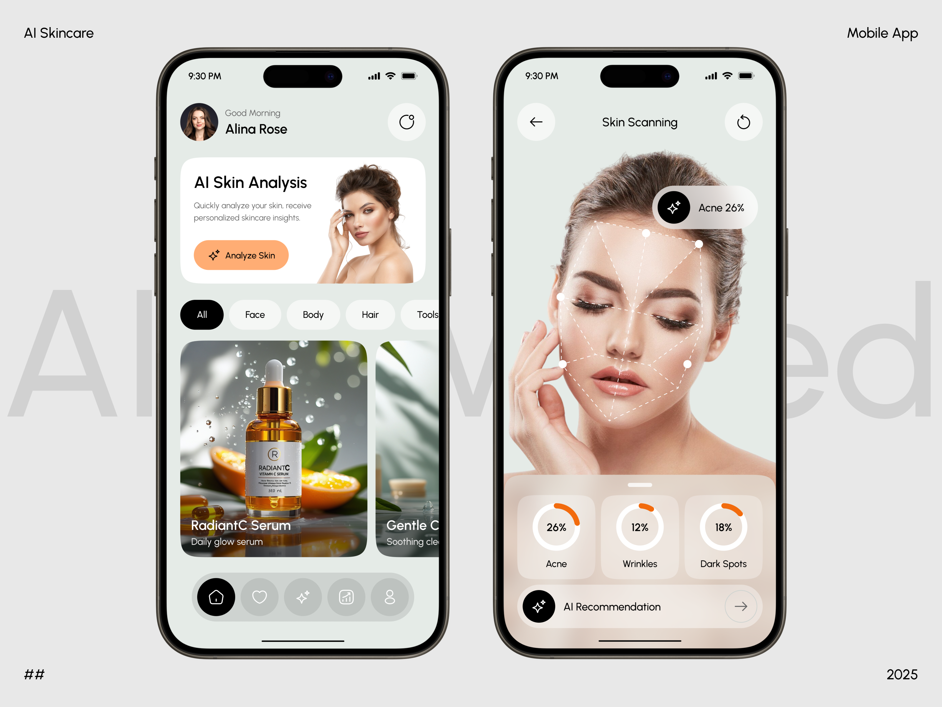 Example of Beauty & Skin Care Mobile App Design