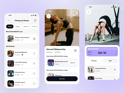 Ai-Powered Smarter Home Workout App Design activity tracker ai coach app design calorie tracker clean design fitness app fitness goals health coaching home workout mobile app mobile app design mobile ui personalized plan smart fitness training overview wellness tracker workout planner