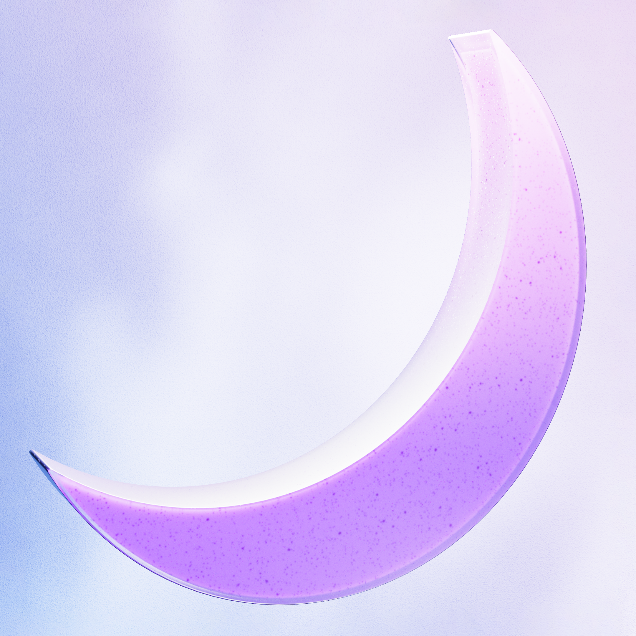 Moon 3d alan jacob george art branding clean crescent design gradient graphic design illustration minimal moon motion graphics pastel purple render soft ui visual art visualization