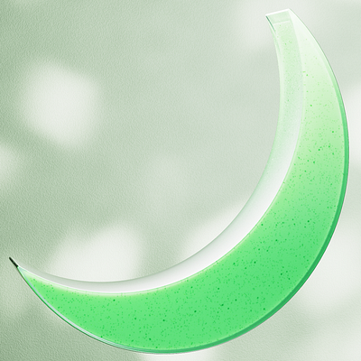 Moon 3d alan art branding cinema 4d clean design desn frosted glass graphic design green illustration minimal pastel redshift render soft ui visualization