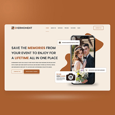 EVERMOMENT PHOTOGRAPHIC WEBSITE DESIGN app branding design elementor graphic design illustration landing page logo ui uiux vector web web ddesign website website design worpdress