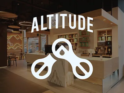 Logo Design - Altitude Coffee altitude badge design bike branding brandmark cafe coffee identity identity design logo logo design logos minimalist mountain outdoors print retail signage store typography