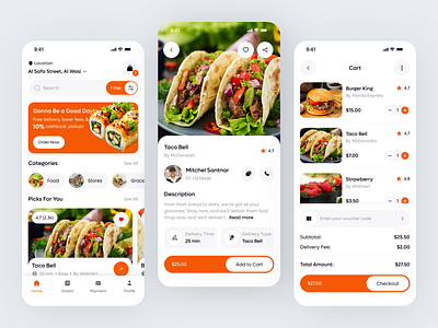 Food Delivery Mobile App courier delivery app delivery service fast food food food app food delivery food delivery app mobile mobile app online food ordering restaurant restaurant app