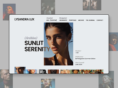 LYSANDRA - Portrait Photography Portfolio agency archive branding design system editorial fine art framer gallery image landing page lysandra photography portfolio portrait template ui website