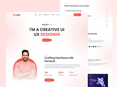 Personal Portfolio Landing Page landing page landing page design mockup mockup design personal portfolio landing page portfolio portfolio landing page ui ui design