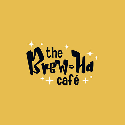 Logo Design - The Brew-Ha Café brand design brand identity cafe logo coffee company graphic design logo design magic design typography typography design typography logo zachabstract