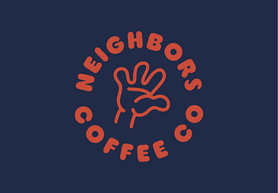 Coffee Roaster Logo coffee coffee roaster friendly hand logo logo design neighbor wave