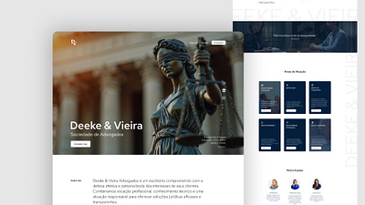 Deeke & Vieira Advocate - Website Concept advocate clean company corporate justice law lawyer minimal service ui web website