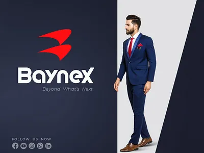 Baynex – Futuristic Fashion Brand Logo b logo baynex logo brand identity brand identity designer branding company logo creative logo design fashion logo graphic design illustration logo logodesign skylogo typography logo