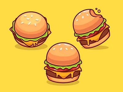 Fast Food🍔🍕🌭🍟 beef branding bread burger cheese doodle fast food flat food french fries hotdog icon illustration logo menu pizza potato sauce sausage slice