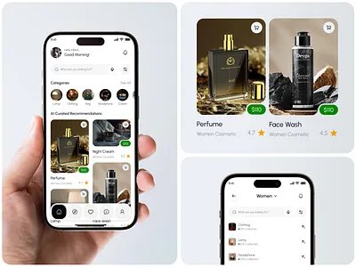 AI powered shopping app app design e commerce ecommerce app ecommerce store marketplace mobile mobile app ui mobile design modern ui online e shop shop shopping shopping app ui design ui ux