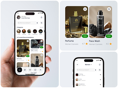 AI powered shopping app app design e commerce ecommerce app ecommerce store marketplace mobile mobile app ui mobile design modern ui online e shop shop shopping shopping app ui design ui ux
