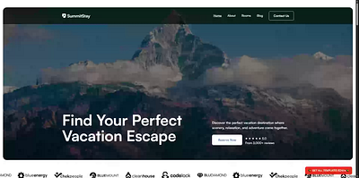 SummitStay - Rental and Vacation home website booking branding figma framer landing page real estate rental web design webflow