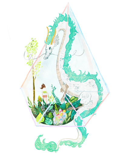 Studio Ghibli Series : Spirited Away art esoteric illustration plants