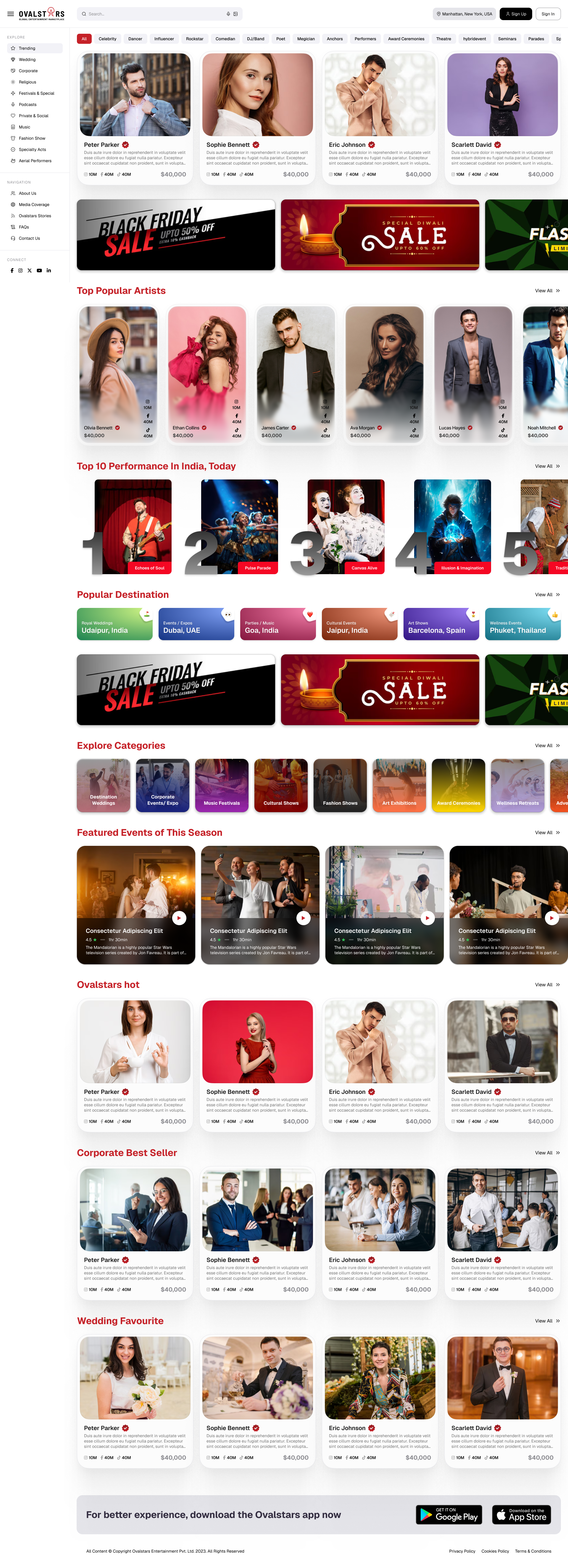 Ovalstars - Global Entertainment Marketplace ecommerce thekishanmodi