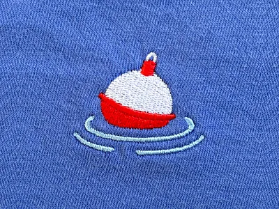 bobbyboi ball bobber cast catch embroidery fish fisherman fisherwoman fishing float line merch patient ripple shirt signal water