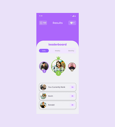 Day 19 Leaderboard daily daily ui dailyui illustration ui
