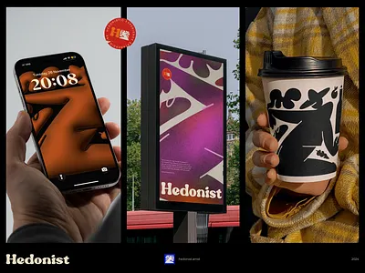 Hedonist [touchpoints] activation bold brand branding buzz colorful food graident graphic design illustrated illustration materials music nikola obradovic design typography vibrant visual identity